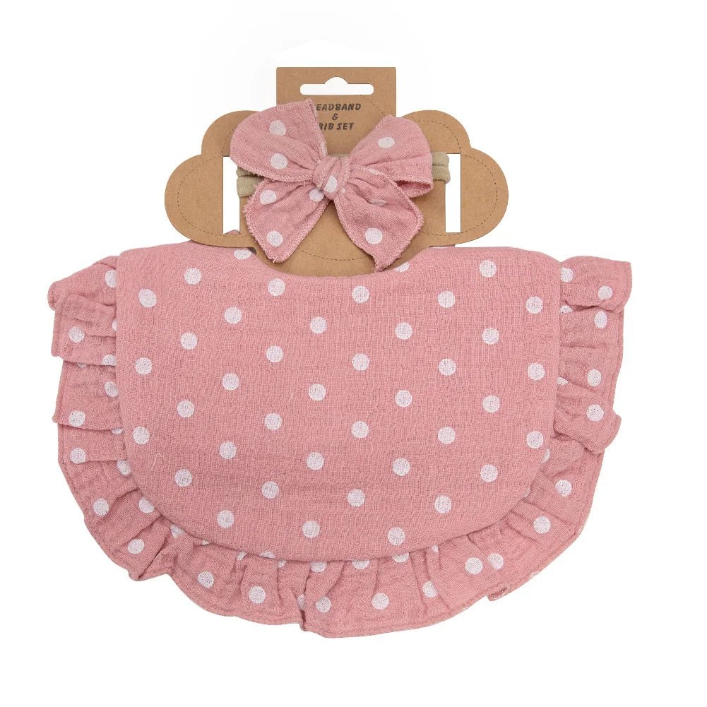 Baby Girls Bib & Bow Set - Maka Boho
