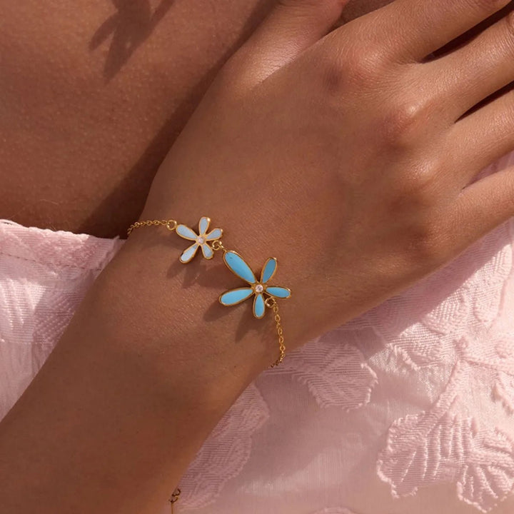 Resin Flower Necklace and Bracelet Jewelry Set - Maka Boho