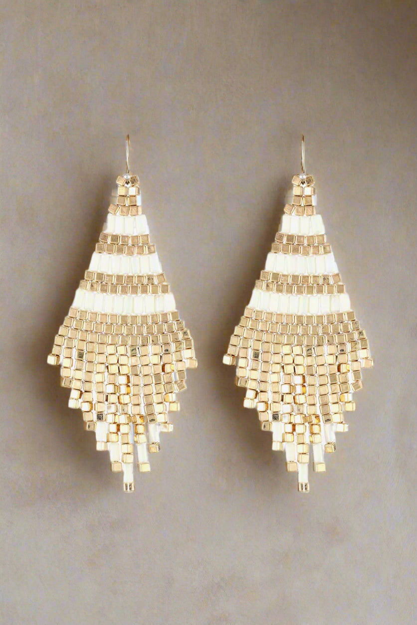 Beaded Dangle Earrings - Maka Boho