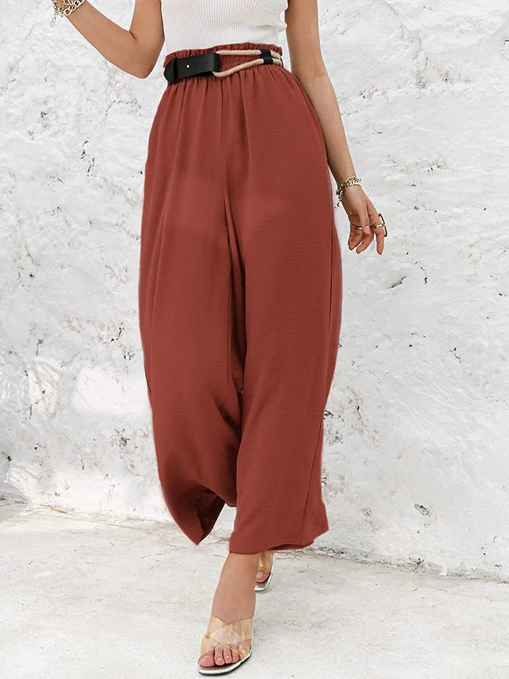 Full Size Wide Leg Pants with Pockets Plus Size - Maka Boho
