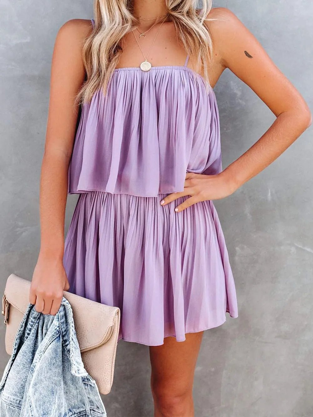 Ruched Spaghetti Strap Romper - Maka Boho