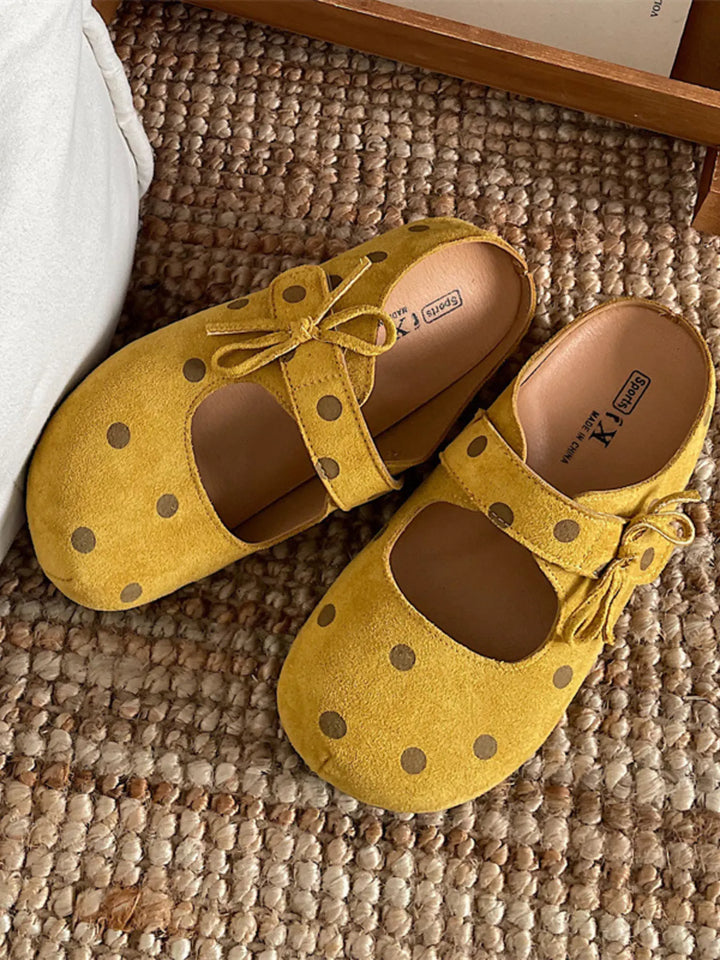 Polka Dot Round Toe Slip - Ons - Maka Boho