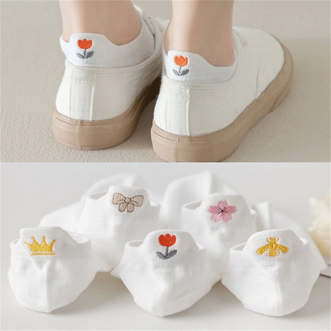 Girls Embroidered Socks (5) - Maka Boho