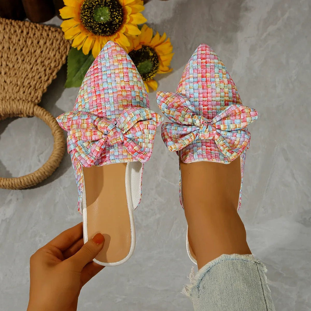 Point Toe Block Heels Slip - Ons - Maka Boho