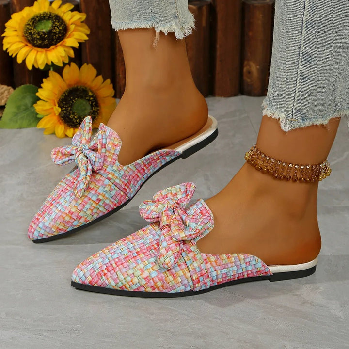 Point Toe Block Heels Slip - Ons - Maka Boho