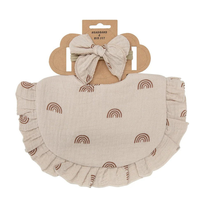 Baby Girls Bib & Bow Set - Maka Boho