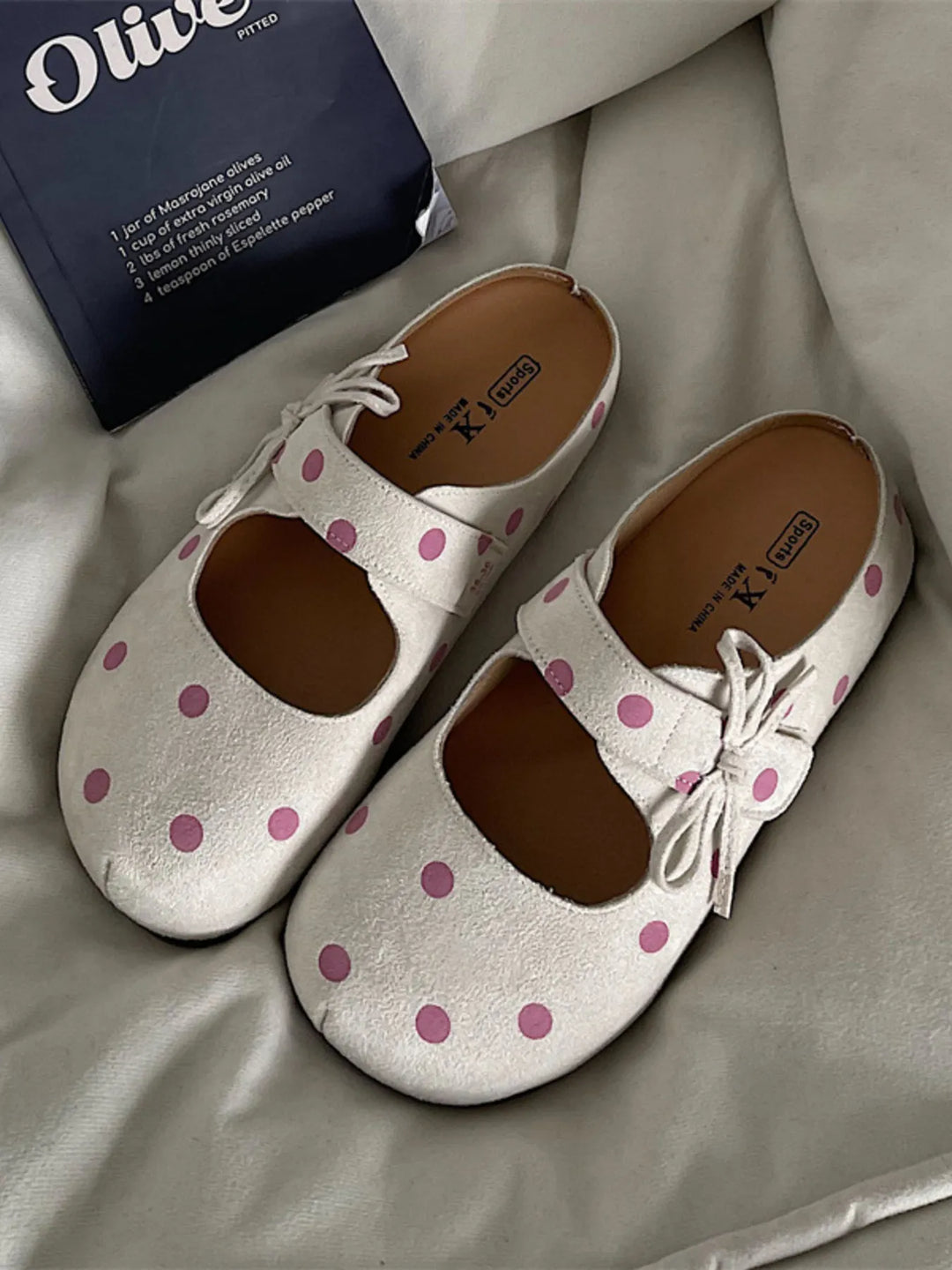 Polka Dot Round Toe Slip - Ons - Maka Boho