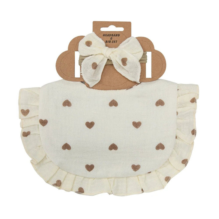 Baby Girls Bib & Bow Set - Maka Boho