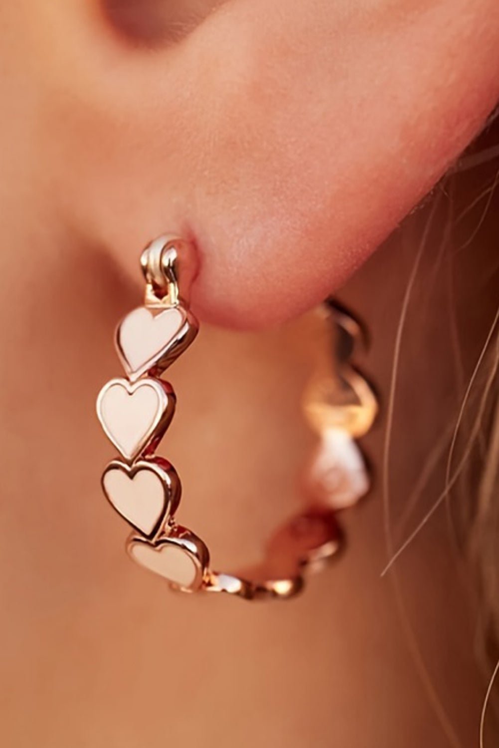 White Heart Earrings - Maka Boho