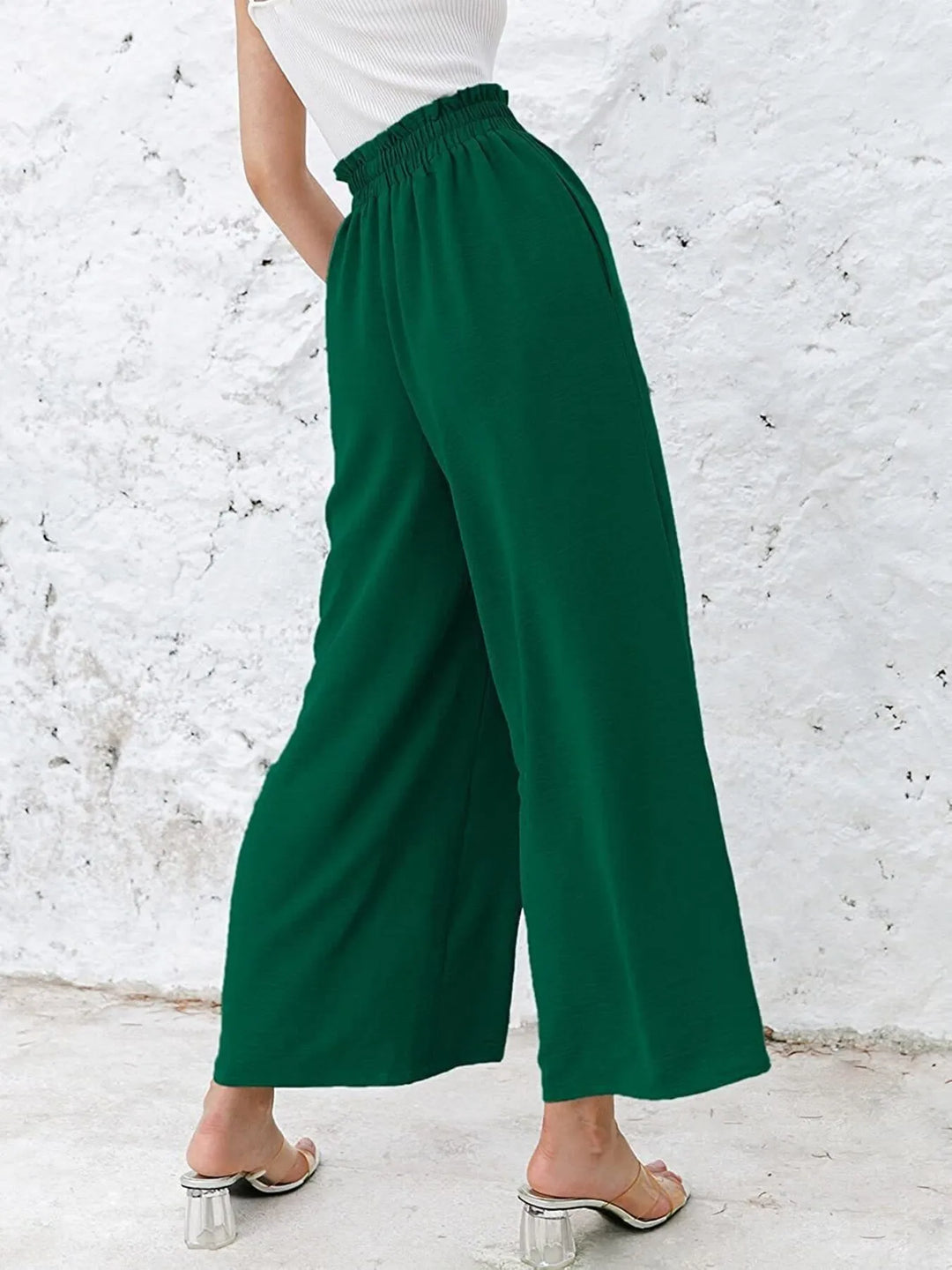 Full Size Wide Leg Pants with Pockets Plus Size - Maka Boho