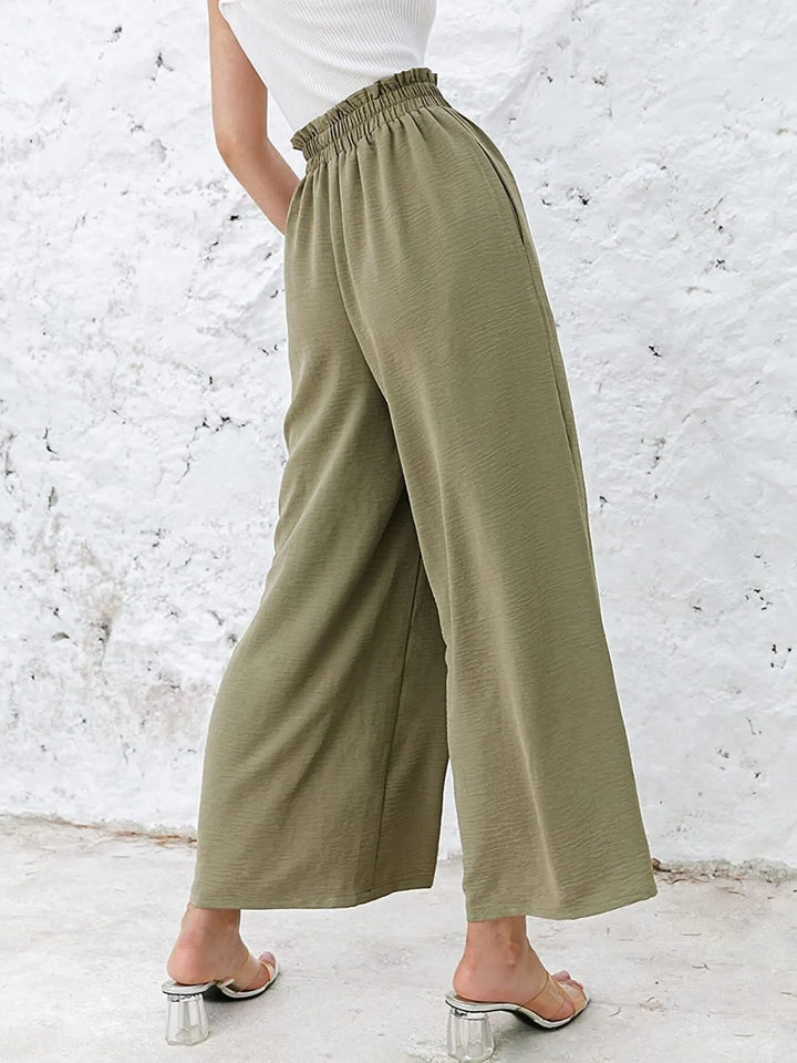 Full Size Wide Leg Pants with Pockets Plus Size - Maka Boho
