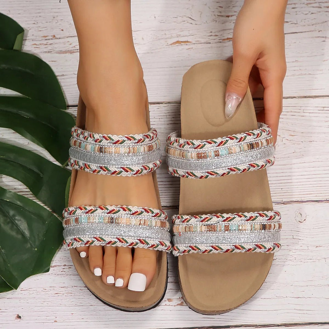 Open Toe Platform Sandals - Maka Boho