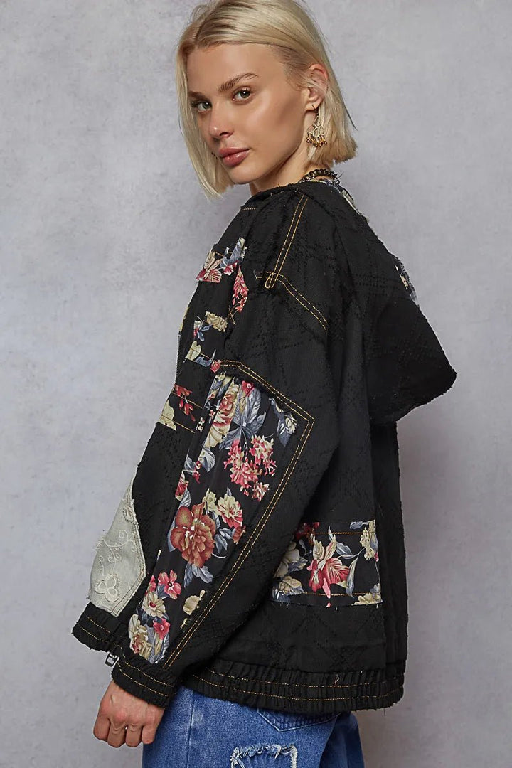 POL Lace Patch Jacket - Maka Boho