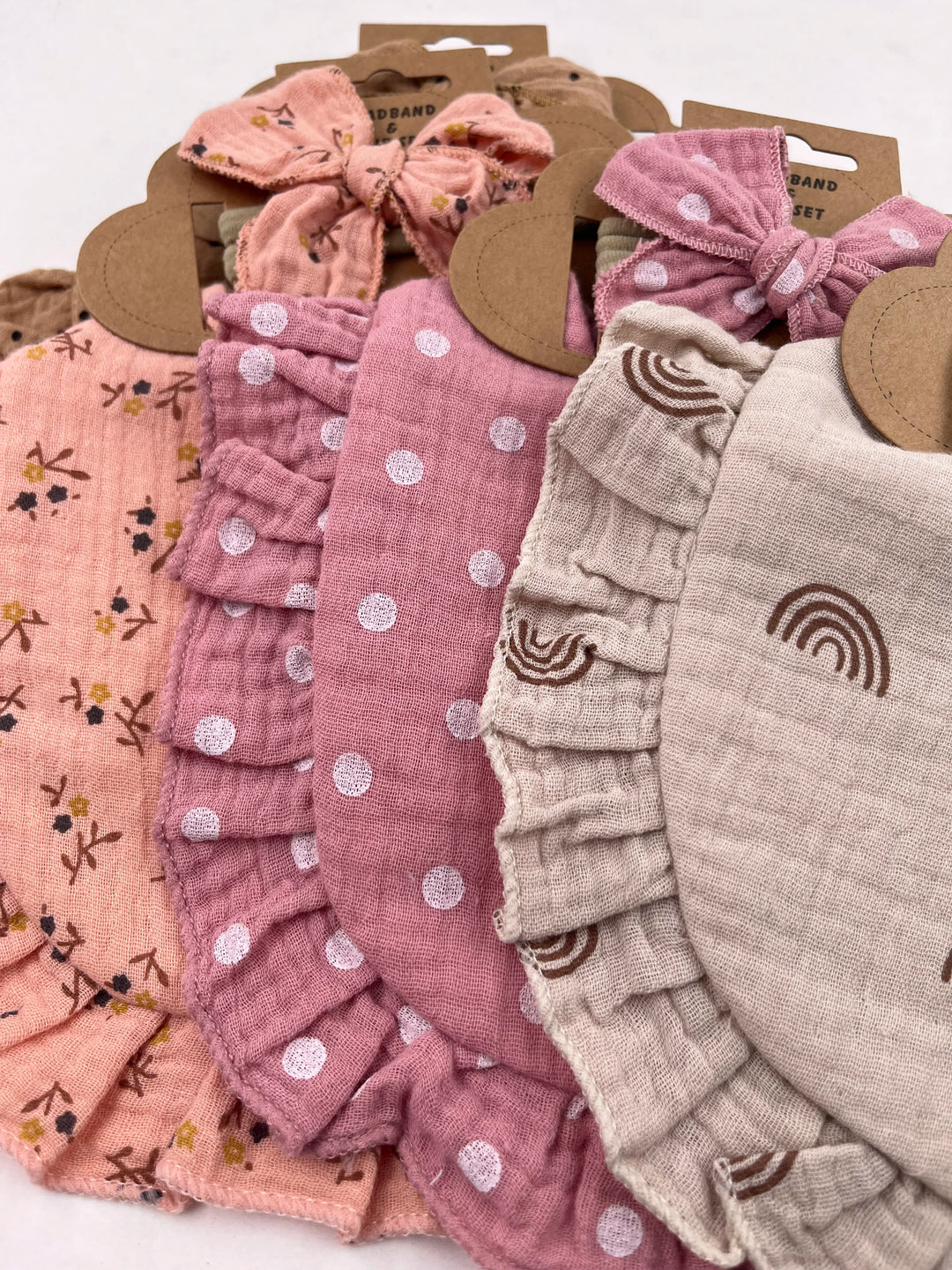 Baby Girls Bib & Bow Set - Maka Boho