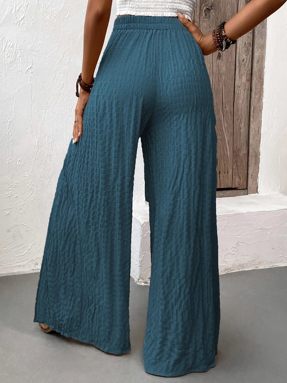 Honey Tied Slit Wide Leg Pants - Maka Boho