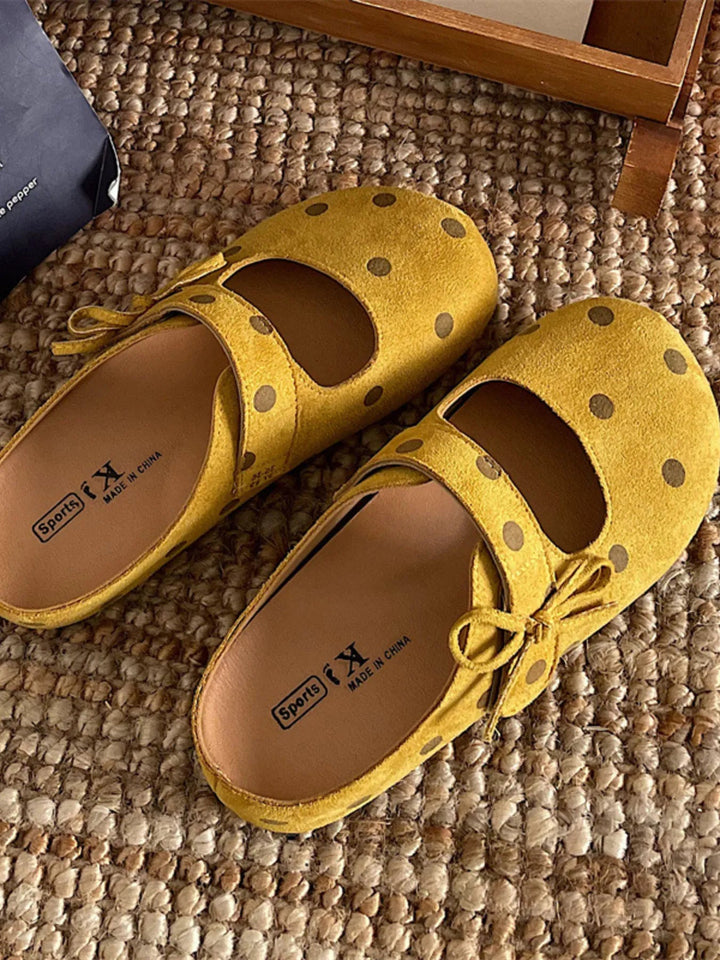 Polka Dot Round Toe Slip - Ons - Maka Boho