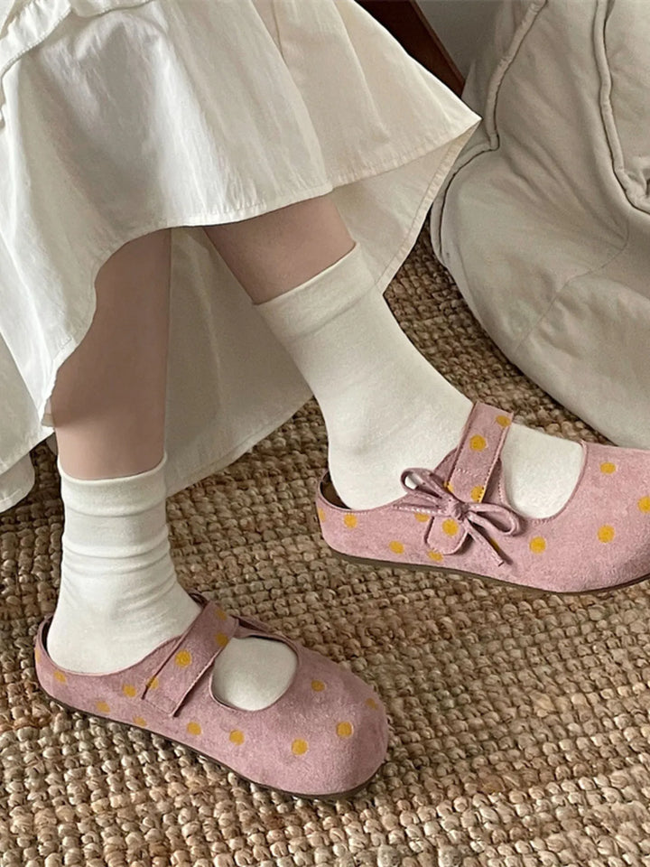 Polka Dot Round Toe Slip - Ons - Maka Boho