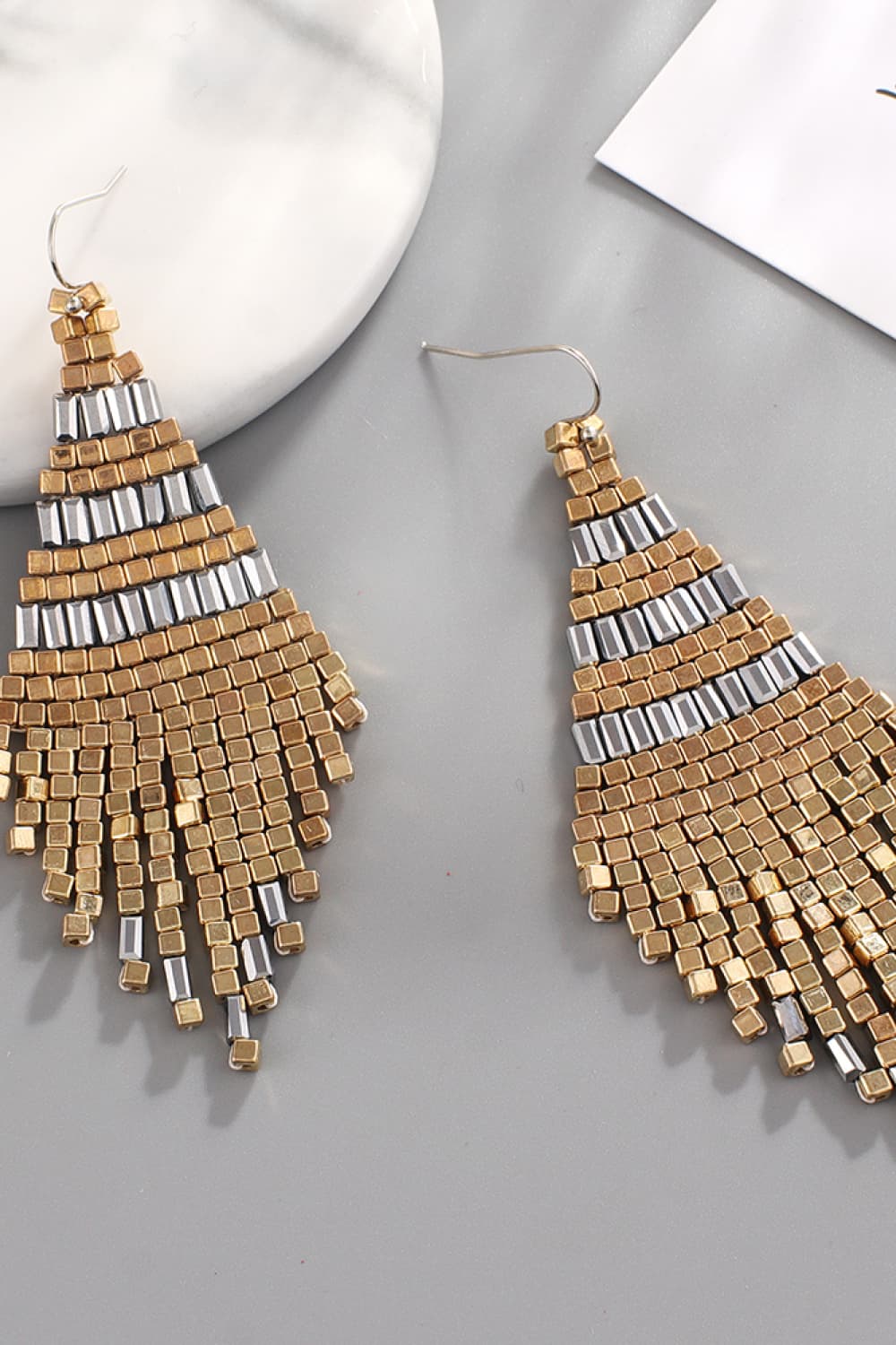 Beaded Dangle Earrings - Maka Boho