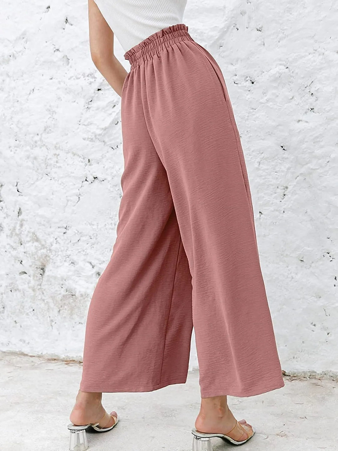 Full Size Wide Leg Pants with Pockets Plus Size - Maka Boho