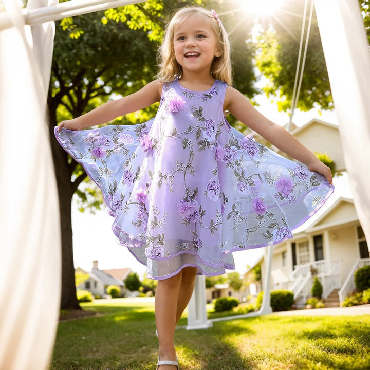 Boho Chiffon Girls Dress - Maka Boho
