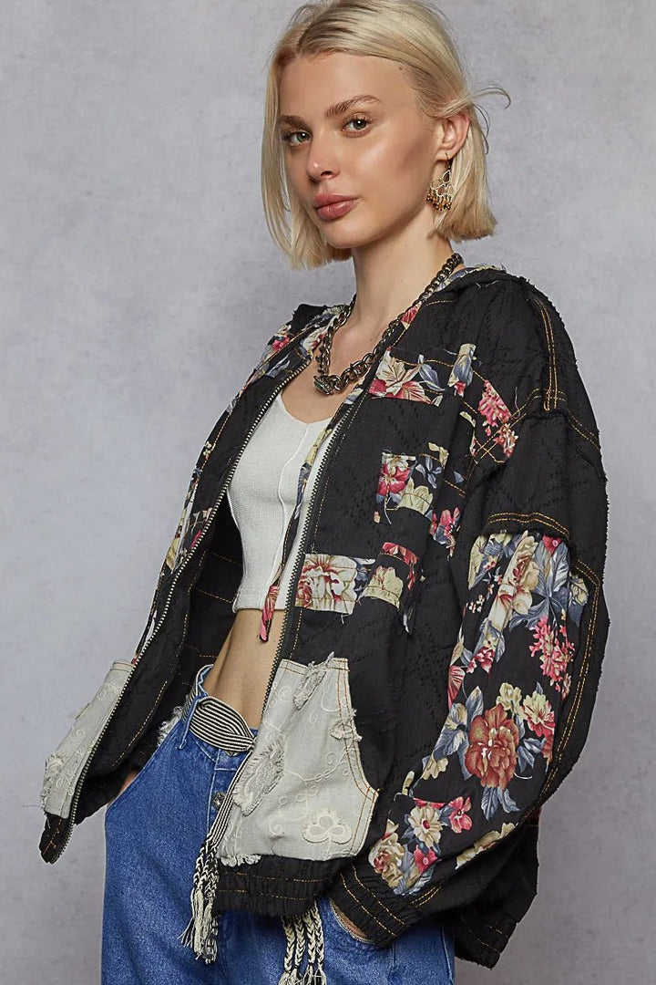 POL Lace Patch Jacket - Maka Boho