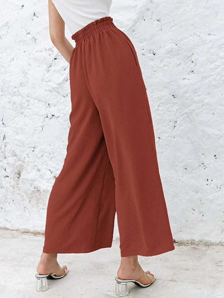 Full Size Wide Leg Pants with Pockets Plus Size - Maka Boho