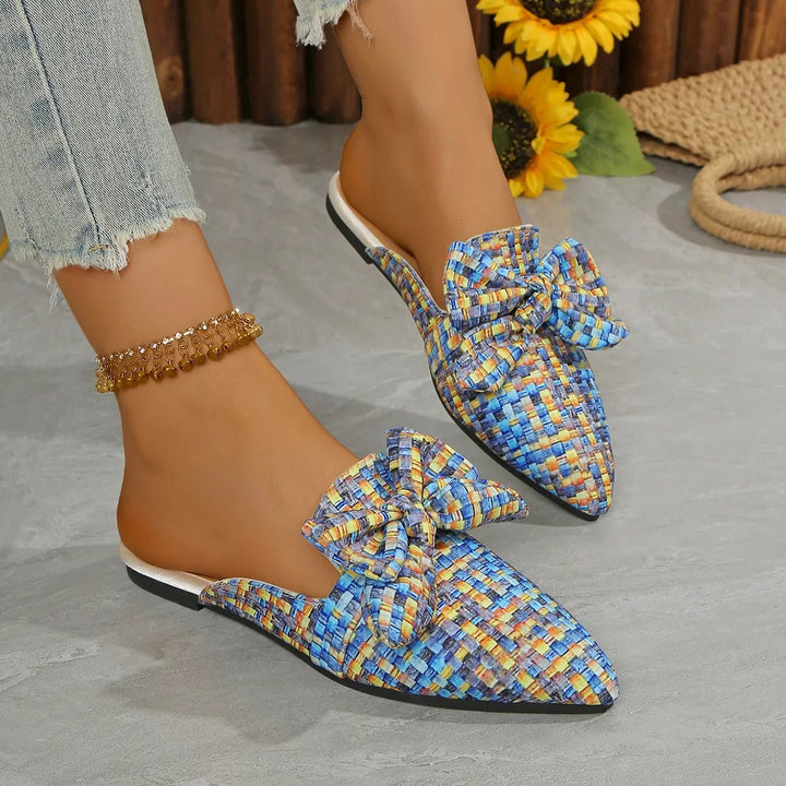 Point Toe Block Heels Slip - Ons - Maka Boho