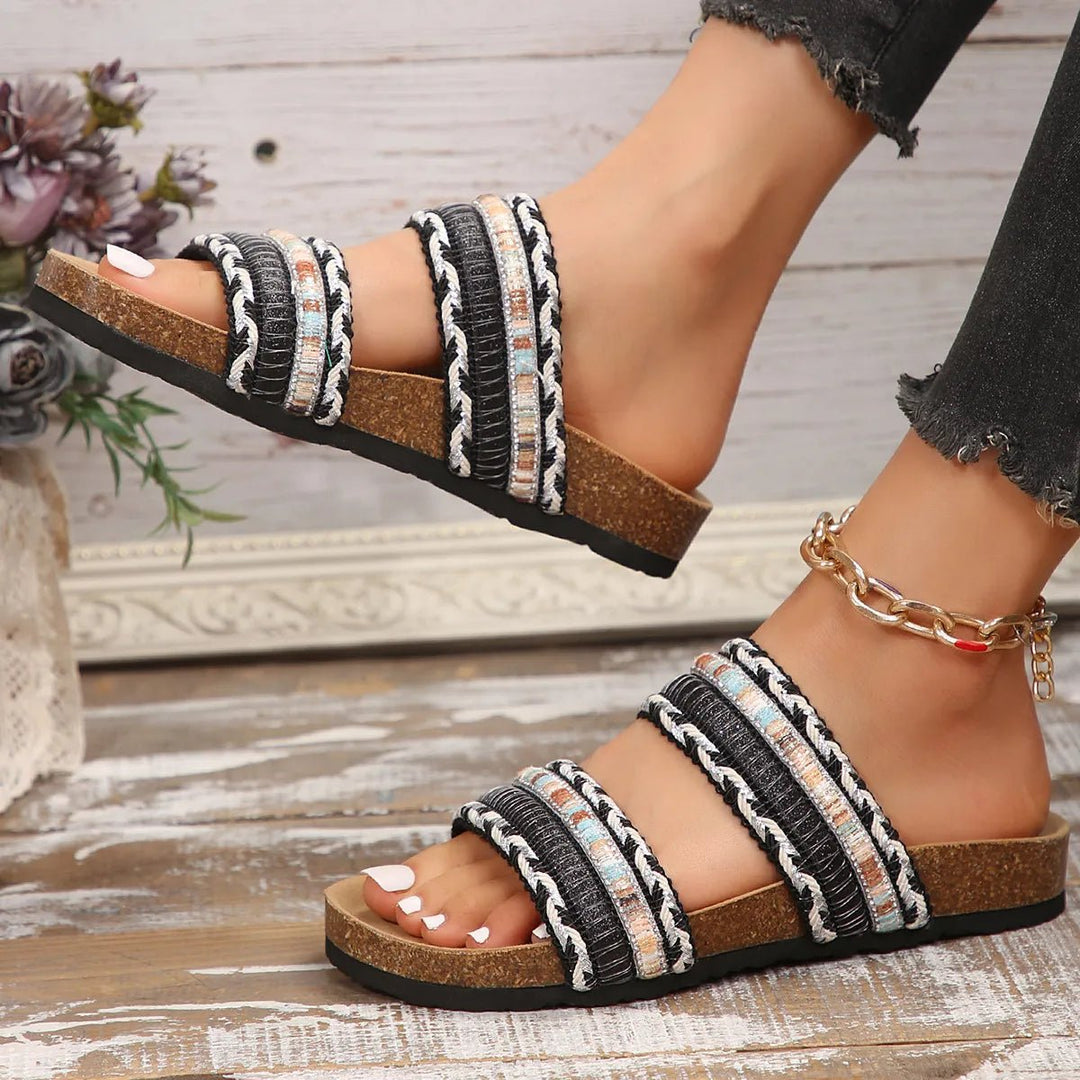 Open Toe Platform Sandals - Maka Boho