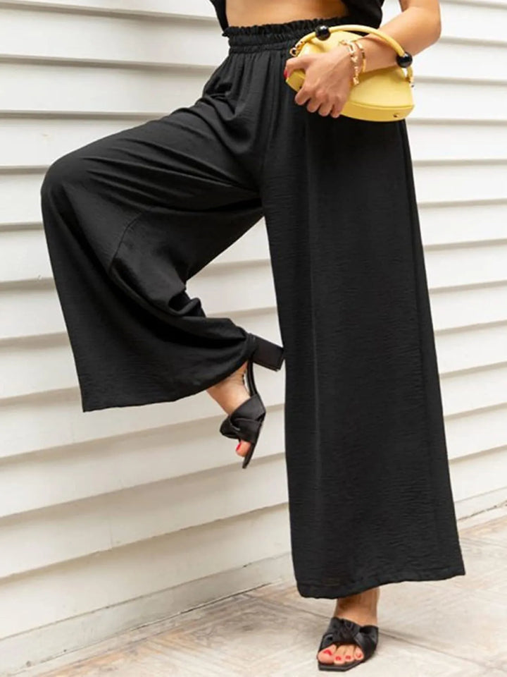Full Size Wide Leg Pants with Pockets Plus Size - Maka Boho