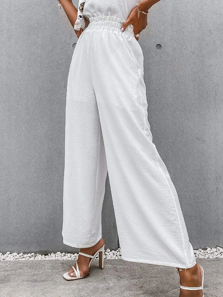Full Size Wide Leg Pants with Pockets Plus Size - Maka Boho