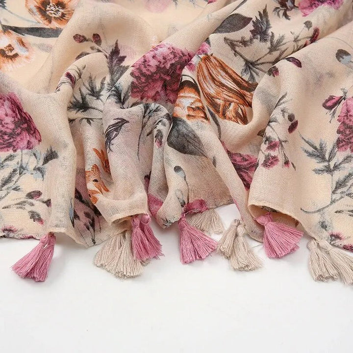 Large Cotton Viscose Women's Scarf - Maka Boho