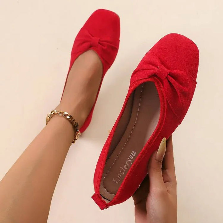 Square Toe Block Heels Slip - Ons - Maka Boho