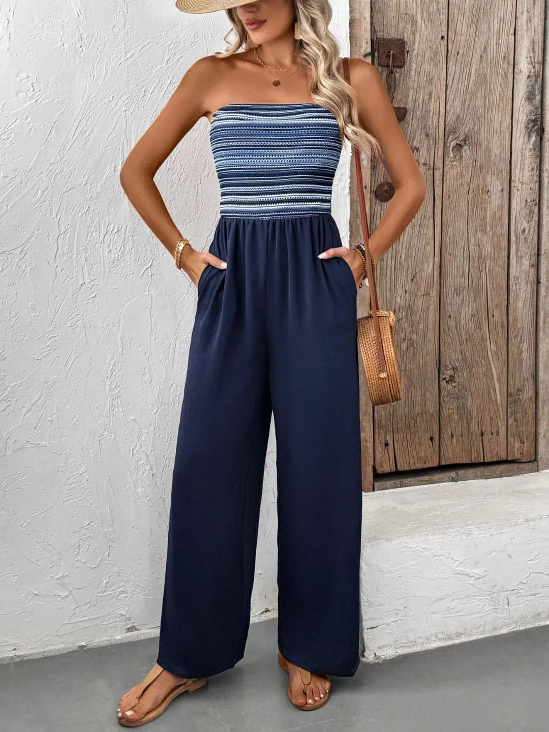 Tube Wide Leg Jumpsuit - Maka Boho
