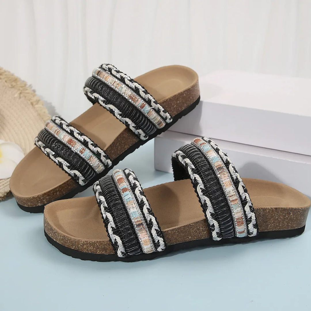 Open Toe Platform Sandals - Maka Boho
