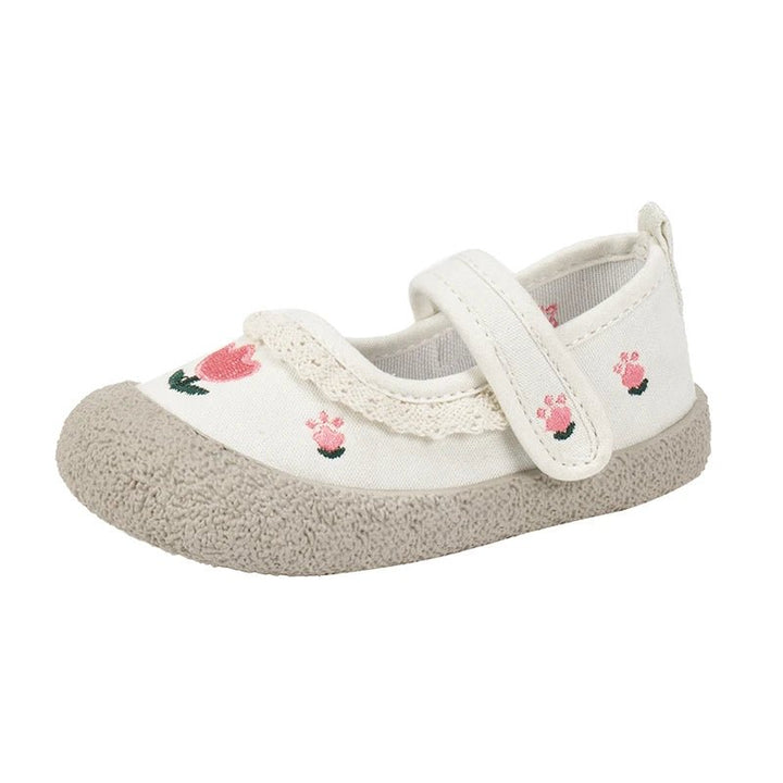Girls Embroidered Flower Shoes - Maka Boho