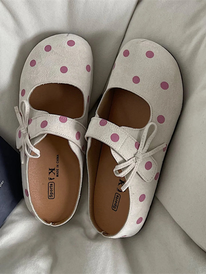 Polka Dot Round Toe Slip - Ons - Maka Boho