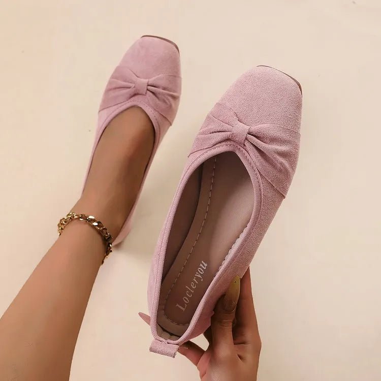 Square Toe Block Heels Slip - Ons - Maka Boho