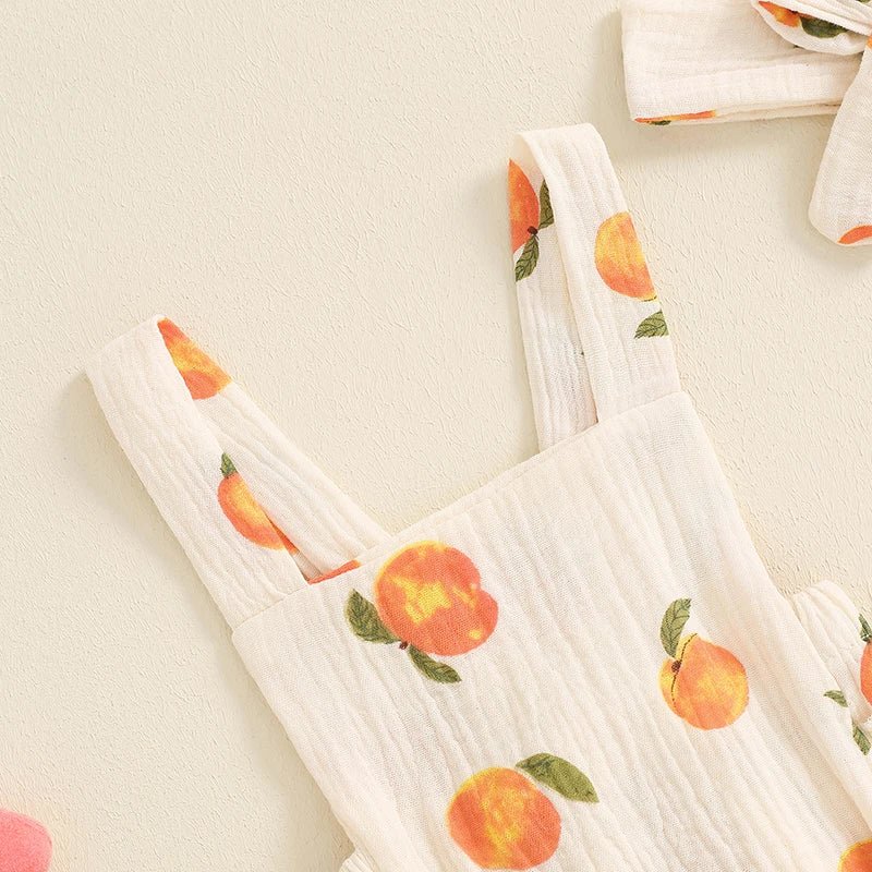 Peach Romper + Headband - Maka Boho