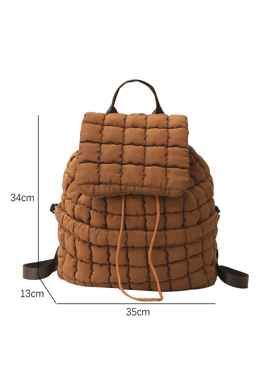Pink Solid Flapped Quilted Puffer Backpack - Maka Boho
