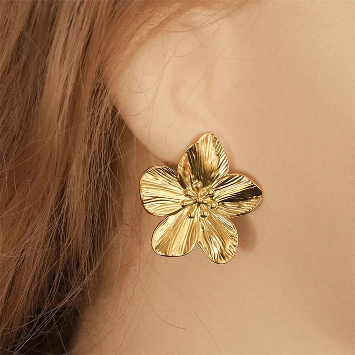 Women's Fashion Earrings Flower Alloy Retro Style Women's Party Accessories Gifts - Maka Boho