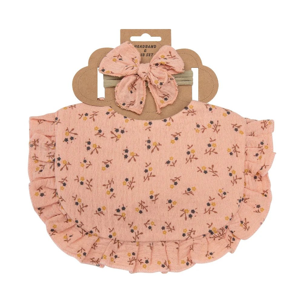 Baby Girls Bib & Bow Set - Maka Boho