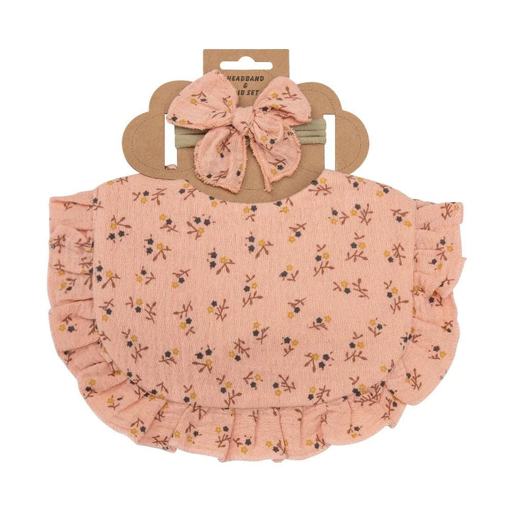 Baby Girls Bib & Bow Set - Maka Boho