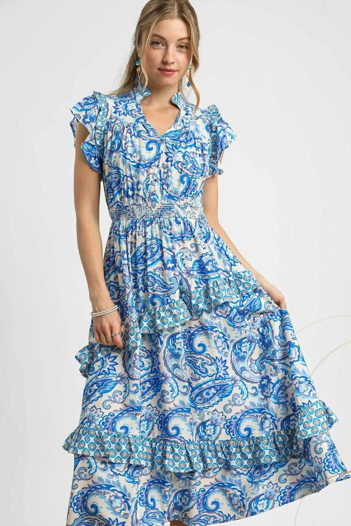 Umgee Paisley Dress - Maka Boho