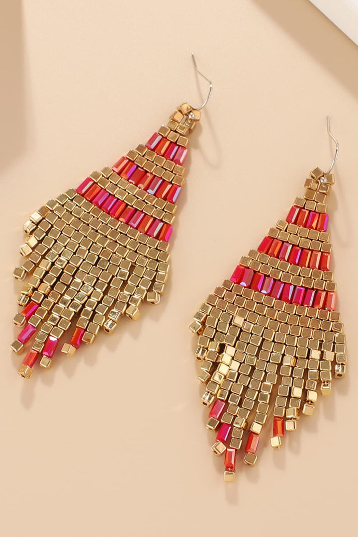 Beaded Dangle Earrings - Maka Boho