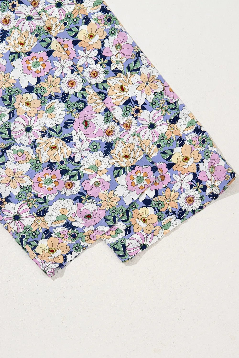 Floral Print Smocked High Waist Square Neck Jumpsuit - Maka Boho