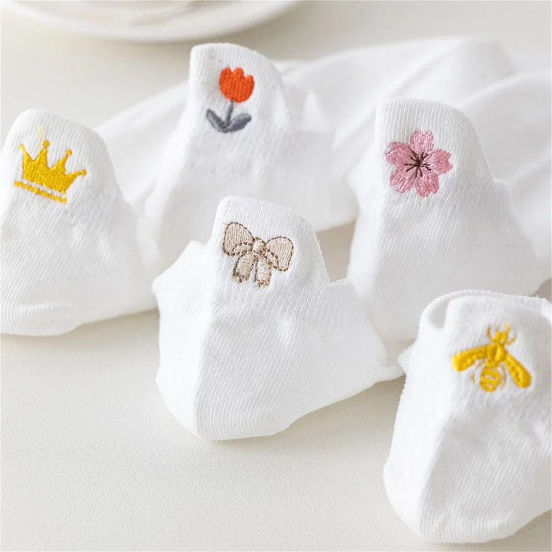 Girls Embroidered Socks (5) - Maka Boho