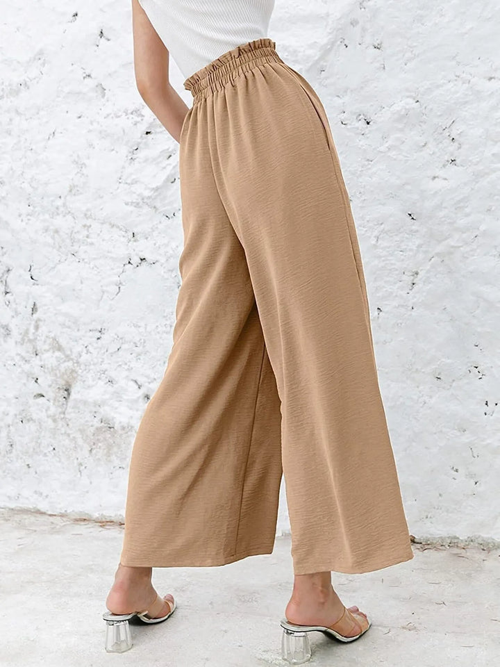 Full Size Wide Leg Pants with Pockets Plus Size - Maka Boho