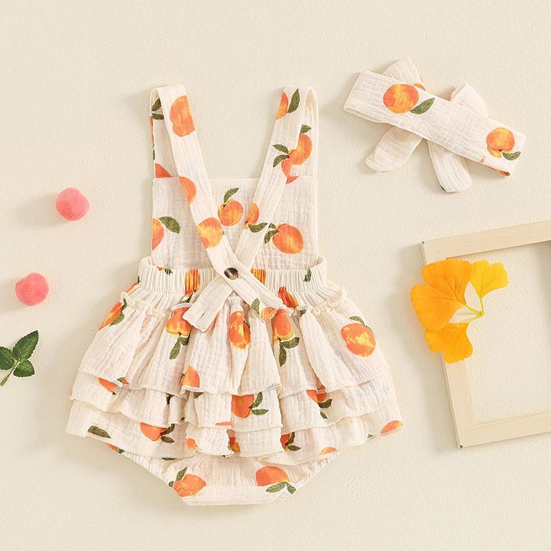 Peach Romper + Headband - Maka Boho