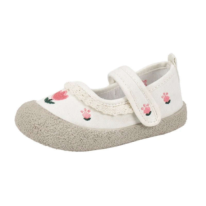 Girls Embroidered Flower Shoes - Maka Boho