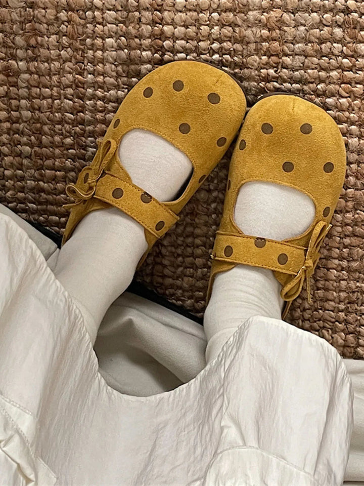 Polka Dot Round Toe Slip - Ons - Maka Boho